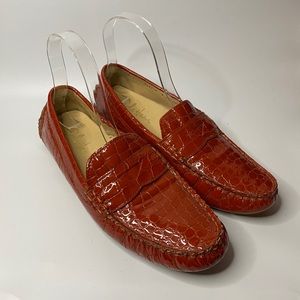 Cole Haan x Nike Air | Patent Gator Leather Penny Loafers Size 8B